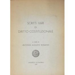 Scritti vari di diritto costituzionale - copertina