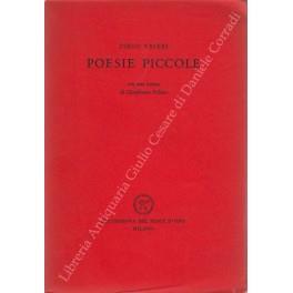 Poesie piccole. Con una lettera di Gianfranco Folena - Diego Valeri - copertina