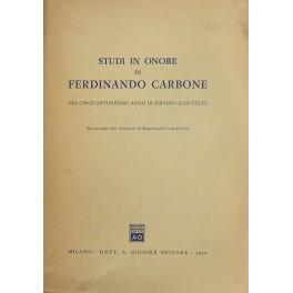 Studi in onore di Ferdinando Carbone nel cinquantunesimo anno di servizio allo Stato - copertina