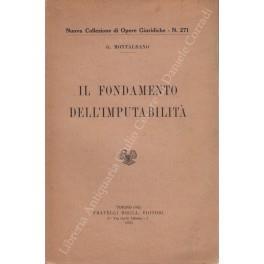 Il fondamento della imputabilità - Giuseppe Montano - copertina