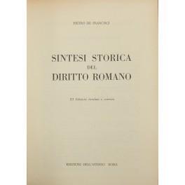 Sintesi storica del Diritto Romano - Pietro De Francisci - copertina