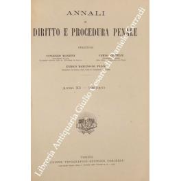 Annali di diritto e procedura penale. Anno XI - 1942 - Vincenzo Manzini - copertina