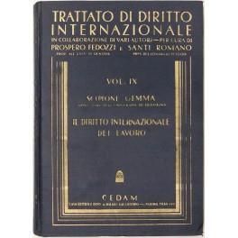 Il diritto internazionale del lavoro - Scipione Gemma - copertina