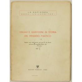Visuali e questioni di storia del pensiero politico. Appunti tratti dalle lezioni del Prof. R. de Mattei nell'anno accademico 1968-69 - Anonimo - copertina