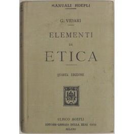 Elementi di etica - Giovanni Vidari - copertina