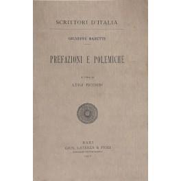 Prefazioni e polemiche. A cura di Luigi Piccioni - Giuseppe Baretti - copertina
