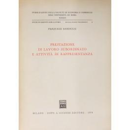Prestazione di lavoro subordinato e attività di rappresentanza - Pasquale Sandulli - copertina