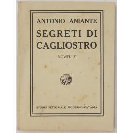 Segreti di Cagliostro - Antonio Aniante - copertina