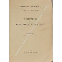 Istituzioni di diritto fallimentare - Salvatore Satta - copertina