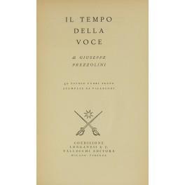 Il tempo della Voce. 40 Tavole fuori testo stampate da Vallecchi - Giuseppe Prezzolini - copertina