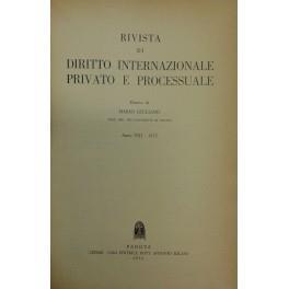 Rivista di diritto internazionale privato e processuale. Diretta da Mario Giuliano. Anno VIII - 1972 - Mario Giuliano - copertina