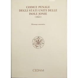 Codice Penale degli Stati Uniti delle Isole Jonie (1841). con scritti raccolti da Sergio Vinciguerra - copertina
