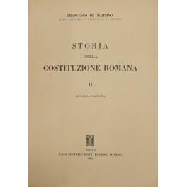 Storia della Costituzione romana. Vol. II - Francesco De Martino - copertina