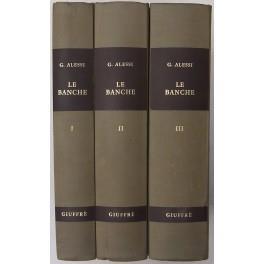 Le banche. Giurisprudenza. Bibliografia. Legislazione. Vol. I - Banche in genere. Vol. II - Contratti bancari. Assegno. Vol. III - Disposizioni fallimentari fiscali penali e societarie rapporto di lavoro - C. E. E - Giuseppe Alessi - copertina