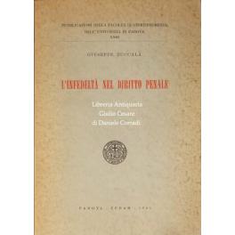 L' infedeltà nel diritto penale - Giuseppe Zuccalà - copertina