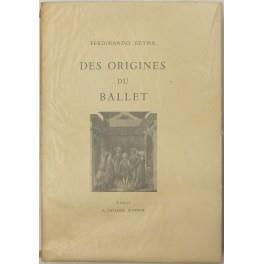 Des origines du ballet - copertina