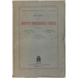 Rivista di Diritto Processuale Civile. Annata 1933. Diretta da: Francesco Carnelutti, Giuseppe Chiovenda, Piero Calamandrei, Enrico Tullio Liebman. Anno X (Prima Serie) - copertina