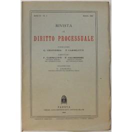 Rivista di Diritto Processuale. Annata 1947. Diretta da: Francesco Carnelutti, Giuseppe Chiovenda, Piero Calamandrei, Enrico Tullio Liebman. Anno II (Seconda Serie) - copertina