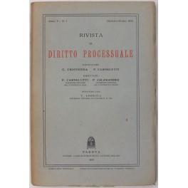 Rivista di Diritto Processuale. Annata 1950. Diretta da: Francesco Carnelutti, Giuseppe Chiovenda, Piero Calamandrei, Enrico Tullio Liebman. Anno V (Seconda Serie) di: Andrioli V. - copertina
