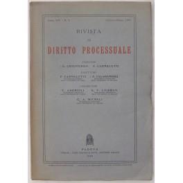 Rivista di Diritto Processuale. Annata 1959. Diretta da: Francesco Carnelutti, Giuseppe Chiovenda, Piero Calamandrei, Enrico Tullio Liebman. Anno XIV (Seconda Serie) - copertina