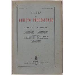 Rivista di Diritto Processuale. Annata 1965. Diretta da: Francesco Carnelutti, Giuseppe Chiovenda, Piero Calamandrei, Enrico Tullio Liebman. Anno XX (Seconda Serie) di: Andrioli V. - copertina