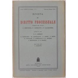 Rivista di Diritto Processuale. Annata 1972. Diretta da: Francesco Carnelutti, Giuseppe Chiovenda, Piero Calamandrei, Enrico Tullio Liebman. Anno XXVII (Seconda Serie) di: Amodio E. - copertina