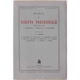 Rivista di Diritto Processuale. Annata 1975. Diretta da: Francesco Carnelutti, Giuseppe Chiovenda, Piero Calamandrei, Enrico Tullio Liebman. Anno XXX (Seconda Serie) - copertina