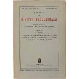 Rivista di Diritto Processuale. Annata 1979. Diretta da: Francesco Carnelutti, Giuseppe Chiovenda, Piero Calamandrei, Enrico Tullio Liebman. Anno XXXIV (Seconda Serie) - copertina