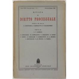 Rivista di Diritto Processuale. Annata 1980. Diretta da: Francesco Carnelutti, Giuseppe Chiovenda, Piero Calamandrei, Enrico Tullio Liebman. Anno XXXV (Seconda Serie) - copertina