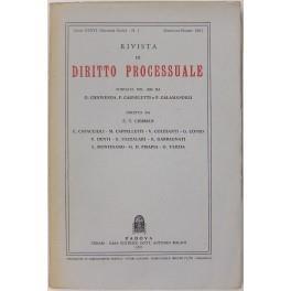 Rivista di Diritto Processuale. Annata 1981. Diretta da: Francesco Carnelutti, Giuseppe Chiovenda, Piero Calamandrei, Enrico Tullio Liebman. Anno XXXVI (Seconda Serie) - copertina