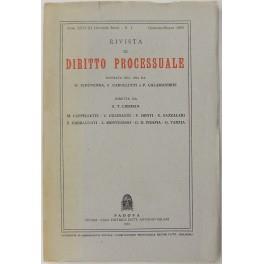 Rivista di Diritto Processuale. Annata 1983. Diretta da: Francesco Carnelutti, Giuseppe Chiovenda, Piero Calamandrei, Enrico Tullio Liebman. Anno XXXVIII (Seconda Serie) - copertina