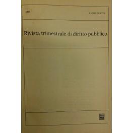 Rivista trimestrale di diritto pubblico. Fondata da Guido Zanobini. Diretta da Giovanni Miele e Massimo Severo Giannini. Anno XXXVIII - 1988 - copertina