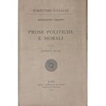 Prose politiche e morali. A cura di Giorgio Rossi