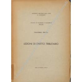 Lezioni di diritto tributario. Anno accademico 1965-66 - copertina