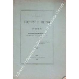 Quistioni di diritto - Francesco Filomusi Guelfi - copertina