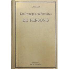 Ius de personis iuxta codicem iuris canonici praemisso tractatu de principiis et fontibus I.C - Giovanni Chelli - copertina