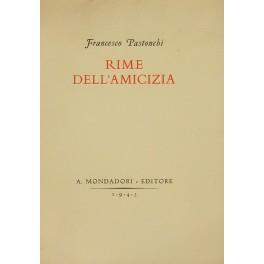 Rime dell'amicizia - Francesco Pastonchi - copertina
