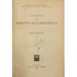 Corso di diritto ecclesiastico - Mario Petroncelli - copertina