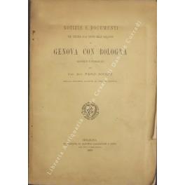 Notizie e documenti per servire alla storia delle relazioni di Genova con Bologna - copertina