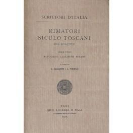 Rimatori siculo-toscani del Dugento. Serie prima: Pistoiesi, Lucchesi, Pisani - Guido Zaccagnini - copertina