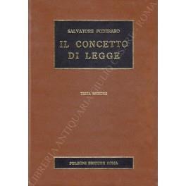 Il concetto di legge - Salvatore Foderaro - copertina