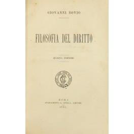 Filosofia del diritto - Giovanni Bovio - copertina