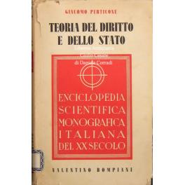 Teoria del diritto e dello stato - Giacomo Perticone - copertina