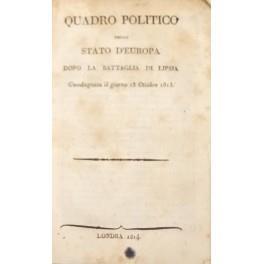 Quadro politico dello Stato d'Europa dopo la battaglia di Lipsia guadagnata il giorno 18 ottobre 1813 - Anonimo - copertina