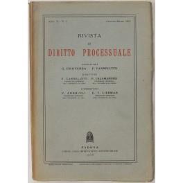 Rivista di Diritto Processuale. Annata 1955. Diretta da: Francesco Carnelutti, Giuseppe Chiovenda, Piero Calamandrei, Enrico Tullio Liebman. Anno X (Seconda Serie) - copertina