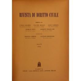 Rivista di diritto civile. Anno II - 1956 - copertina