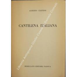 Cantilena italiana - Alberto Cattini - copertina