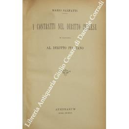 I contratti nel diritto inglese in rapporto al diritto italiano - copertina