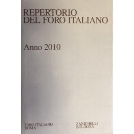 Repertorio Generale Annuale del Foro Italiano. Annata 2010 - copertina