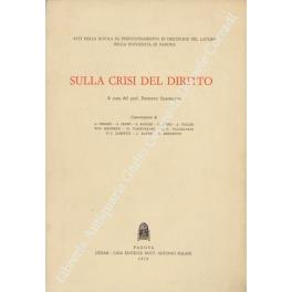 Sulla crisi del diritto - Ernesto Simonetto - copertina
